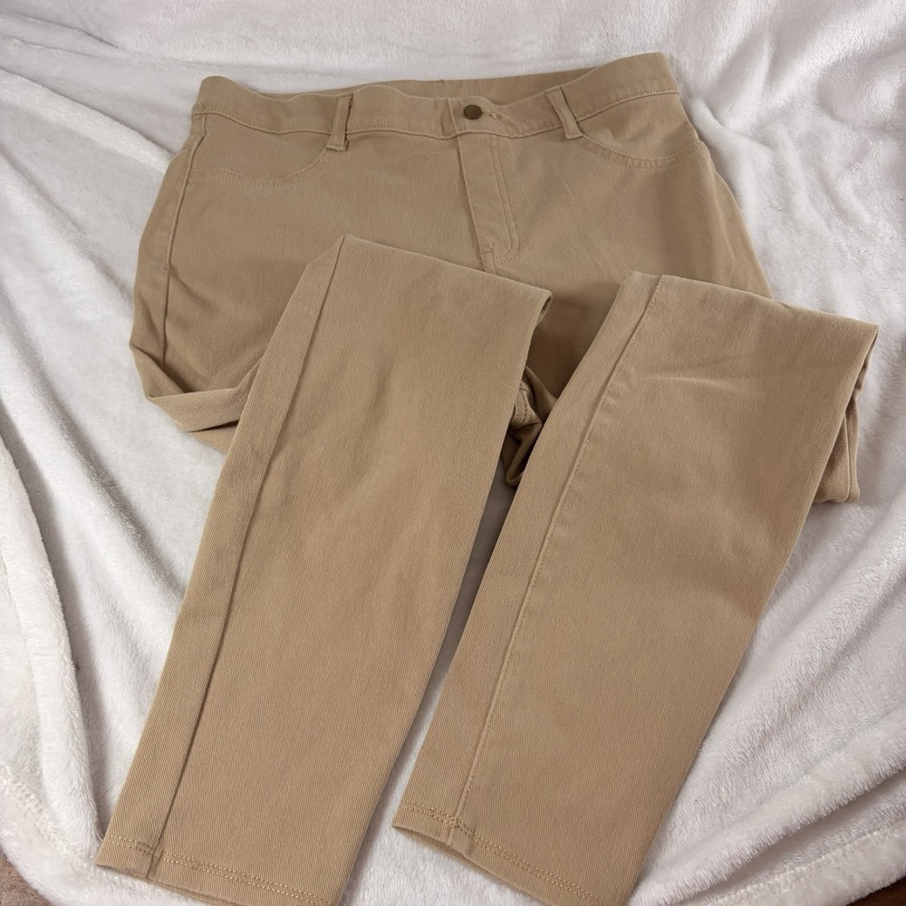 Time and Tru Jeggings Large Urban Khaki Casual Work Wear High Rise Ankle Length